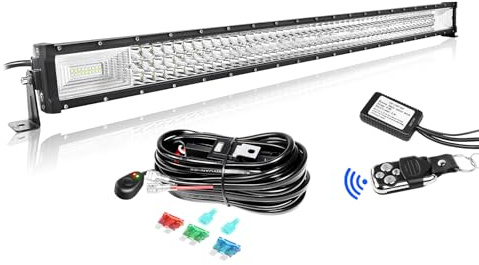 Willpower Barra Led 107cm 42 540W 12V 24V Largo Alcance Luz para 4X4 Coche | Con Cableado Estroboscópico, IP67 Impermeable, 6000K Blanco, para Tractor Camion Quad SUV ATV UTV Offroad Barco Vehículos