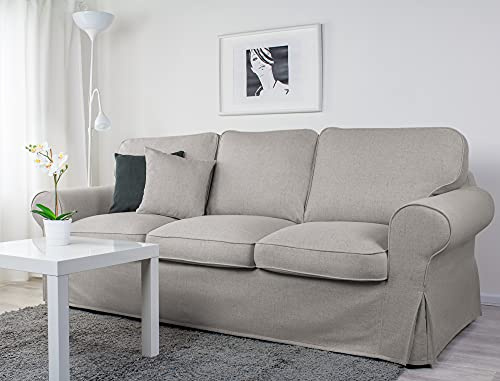 Dagra Bezug für EKTORP 3er-Sofa (Schlafsofa altes Modell) (Medium Gray A16)