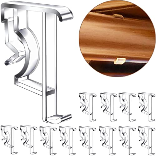 Valance Clips, 2 Inch Clear Blind Clips for Wood or Faux Wood Horizontal Blinds Valance (12 Pieces)