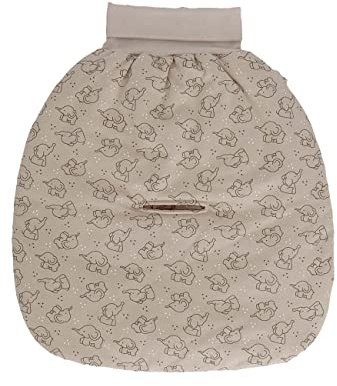 Sterntaler Baby Unisex Strampelnest Baby Strampelnest wattiert Elefant Eddy - Stramplenest, Puckschlafsack, Baby-Schlafsack - braun