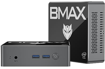 BMAX Mini PC W-11pro 8GB RAM 256GB ROM M.2 SSD Computer Intel Gemini Lake J4105 Desktop, PC da gioco 4K HD Dual HDMI Gigabit Ethernet, Schwarz,Business, Heimkino Micro Desktop B2Pro BT4.2