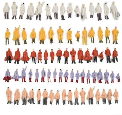 Personenfiguren, 600 Stück, ho-maßstab, bemalte Figuren, Modell Menschen, Simulationsmodell, bunte Menschen für Häuser, Schreibtische, Wohnzimmer