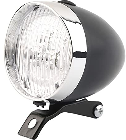 Retro Bike Headlight for Night Riding Vintage Bike Lights Front and Rear Lowrider Bicycle Parts Headlamp Flashlight Vintage LED Bicycle Lights for Women Beach Cruiser Vintage Bike Accessories (Black)