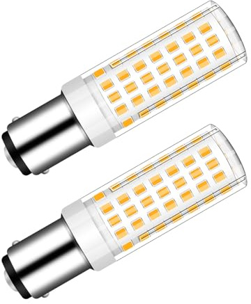 ASAIHKUN B15D LED 5W Glühbirne Ersetzt 60w Halogenlampe Warmweiß Maiskolben 600Lumen Bajonett Fassung B15d Doppelkontakt 230V 3000K Leuchtmitteln für Deckenlampen, 2er-set