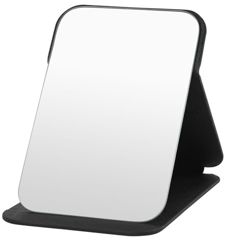 OSDUE Miroir de Maquillage, Portable Table Miroir Pliable Super HD Multi Angle Pliant en Cuir PU Facile à Transporter Miroirs de Voyage Ultra Fin et Durable Pliable, 16x11cm