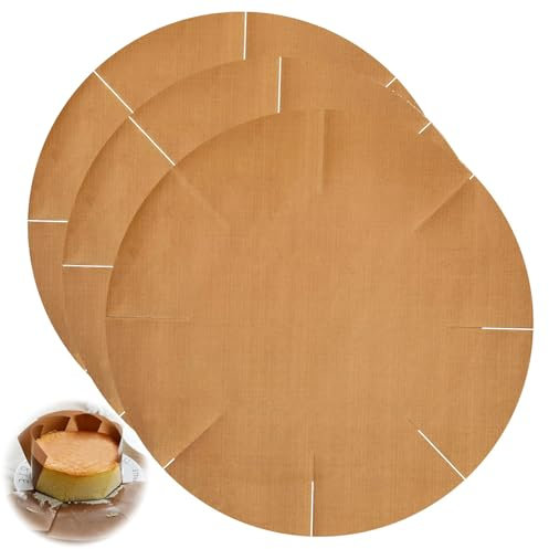 3 Pezzi Carta Forno Rotonda Riutilizzabile, Antiaderente e Resistente al Calore, Per Forno e Friggitrice ad Aria, Lavabile in Lavastoviglie (Ø36CM)