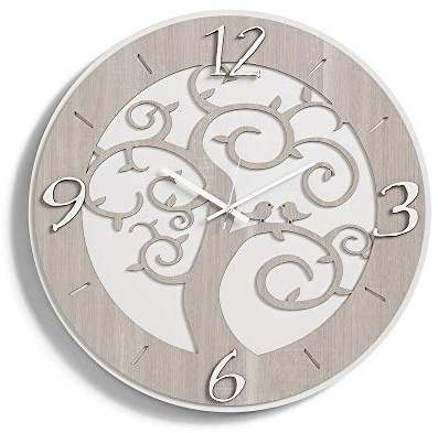 Orologio da parete moderno ALBERO DELLA VITA in legno (Modello 5)