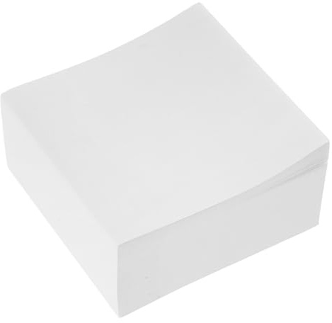 Lurrose 400 Stück Weiße Quadratische Nicht Klebende Notizzettel aus Papier Kompakte Nachfüllpackung für Organisierte Notizblöcke für Zuhause und Schule