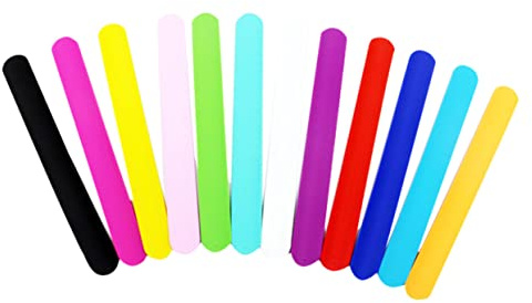 MOLUCKFU 20 Stück Silikon-schnapparmbänder in Einfarbigem Design Armband Zum Klopfen Buntes Schlagarmband Partygeschenk Lustiges