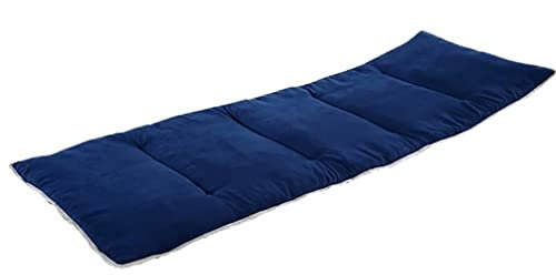 Kissen für Sonnenliege, rutschfest, elastische Ärmel, 190 x 71 cm, für Garten, Innenbereich, Sofa, Autositz, Bank, bequemes Chaiselongue-Kissen, Blau
