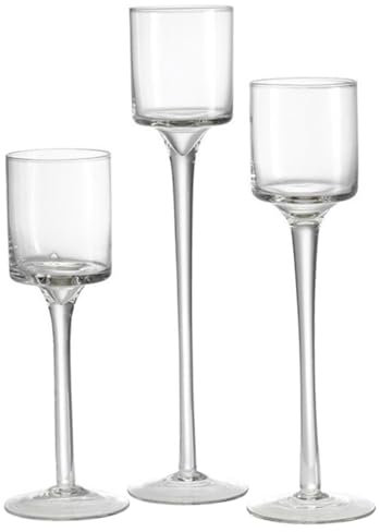 TOPPERFUN 3stücke Hochwertige Glas Kerzenständer Elegante Dekoration Für Hochzeiten Partys Und Romantische Abende Für Teelichter Und Stabkerzen Atmosphäre Für Jeden Anlass