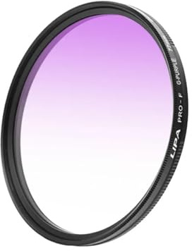 ZZGXWM Filtre de couleur graduel pour appareils photo reflex – Objectif dégradé pour de superbes effets photographiques (violet progressivement 77 mm)