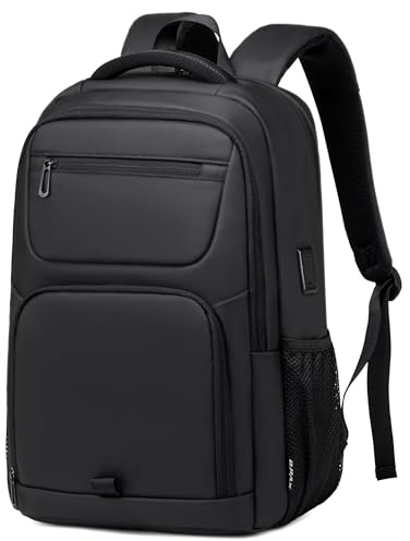 BJIAX Mochila para ordenador portátil de negocios para hombre y mujer, 35 L, color negro, con puerto de carga USB, mochila impermeable, mochila para ordenador, regalo para mochilas de 16 pulgadas