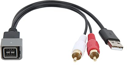 Gonetre Câble de Rétention de Port USB en Plastique ABS de qualité Supérieure, Adaptateur D'entrée USB pour Autoradio Cube, Juke, Versa