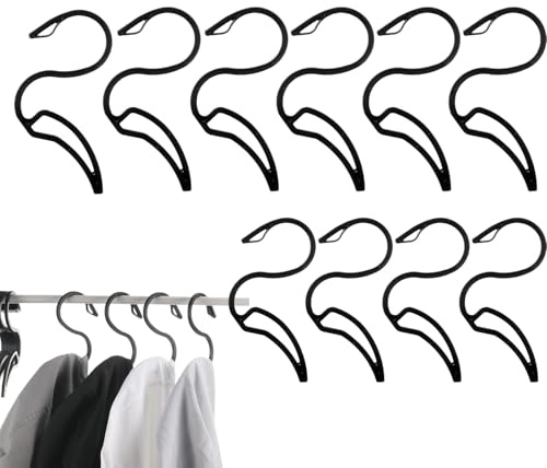 Cintres Organisateurs pour Pulls À Capuche,10 Pièces De Cintres en Forme S pour Rangement De Sweats - Organisation de -Robe Gain de Place pour Vêtements Manteaux Sacs Écharpes Pantalons