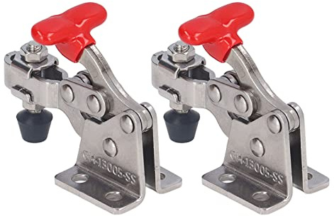 HUSHUI Morsetto a Levetta Verticale, capacità di Tenuta di 150 Libbre Dispositivo per la Lavorazione del Legno in Acciaio Inossidabile 304 con Apertura della Maniglia Maggiorata, per