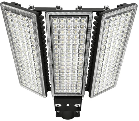 SUFUYA 42000 LM LED-strålkastare utomhus 300 W gatlampa, jätteljus LED strålkastare 6500 K kall vit vägbelysning utomhus, IP67 vattentät gatulampa med kabelkontakter för gård, trädgård (Φ45–65 mm)