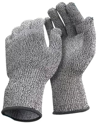 YUSUZH 1 par de guantes anticorte resistentes seda antideslizantes cálidos seguridad for invierno al aire libre para Obra Montaje Mecánicos(XL)