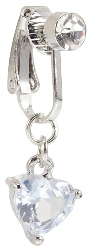 Beavorty Anneau Nombril Faux Piercing à Clip en Alliage, Accessoire Ventre pour Femmes et Filles, Confortable, Usage Quotidien et Occasions Festives