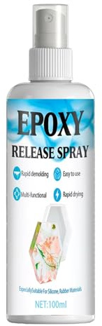Xmccvt Spray distaccante per stampi al Silicone | 100 ml Agente Antiaderente con Finitura Liscia,Agente distaccante Liscio per Resina epossidica | per Progetti Artigianali in Gesso Stampo Calchi
