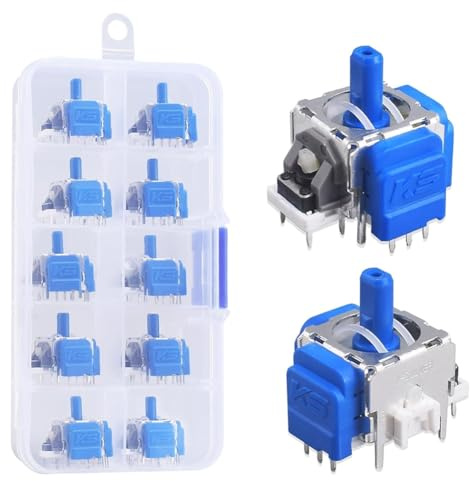 Qomcsrl Joystick de Efecto Hall con Resistencia Magnética, Joystick Electromagnético para Switch PRO, Controlador de Juegos TMR, Joystick 3D, 10 PCS.