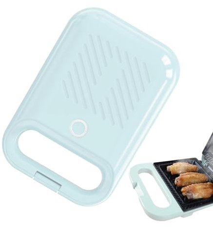 Macchina per sandwich elettrica – macchina per la colazione multifunzionale | Rivestimento antiaderente e facile da pulire | Compatto e sicuro | Per, waffle e snack | Ideale per cucina e dormit