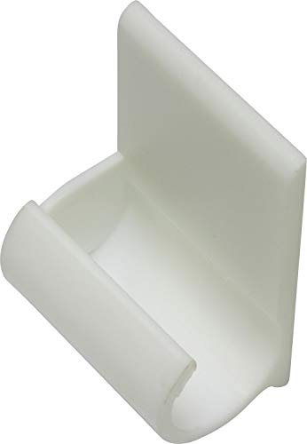 Gardinia Supporto Adesivo a Gancio per Bacchette per Tendine, 1 Paio, Autoadesivo, Ø 11-12 mm, Plastica, Bianco