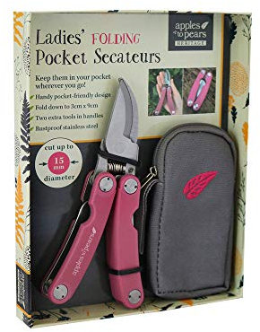 Apples to Pears Ladies' Folding Pocket Secateurs Gift Set
