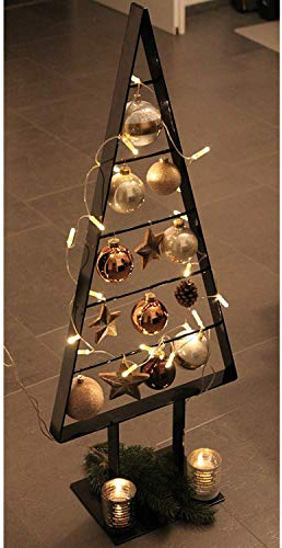Tannenbaum Metall künstlich Weihnachtsbaum Edel Schwarzbraun Hochglanz 98cm