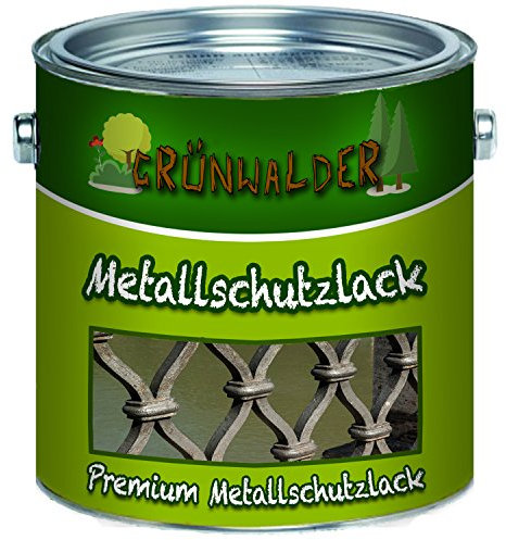 Grünwalder Metallschutzfarbe premium Metallschutzlack schnelltrocknend und leicht zu verarbeiten - TOP! (5 L, Kieselgrau (RAL 7032))