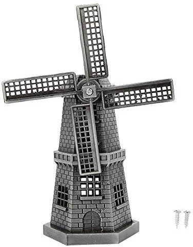 Hztyyier Metall Ornament Figur, Niederländische Windmühle Statue Kreative Hand Löten Wohnkultur Kunsthandwerk Geschenke