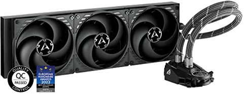 ARCTIC Liquid Freezer II 420 - Wasserkühlung PC, All-in-One CPU AIO Wasserkühler, Intel & AMD kompatibel, effiziente PWM-gesteuerte Pumpe, 200-1700 rpm, LGA1700 kompatibel - Schwarz