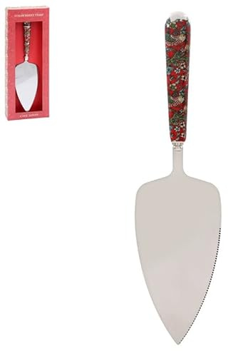 The Leonardo Collection Cake Slicer with Ceramic Handle | Strawberry Thief Design | 1 Pc
