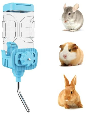Small Animal Water Bottle [10mm Spout, 900ml] Hanging Water Dispenser Feeder Cage Crate Hutch Bunny Puppy Cat Rabbit Chinchilla Ferret Guinea Pigs Squirrel Hedgehog