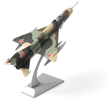 NUOTIE Mig 21 Fishbed 1/72 Druckguss-Metallflugzeugmodellbausatz Sowjetunion Überschall-Militärlegierung Vorgefertigtes Kampfflugzeugmodell mit Ausstellungsstand