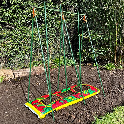 Tomato Cage & Climbing Plant Trellis | Support Frame for Grow Bags Crops Fruit Vegetables Herbs | Garden & Allotment Planter for Flowers Greenhouse Pots 1.2 x 0.75m