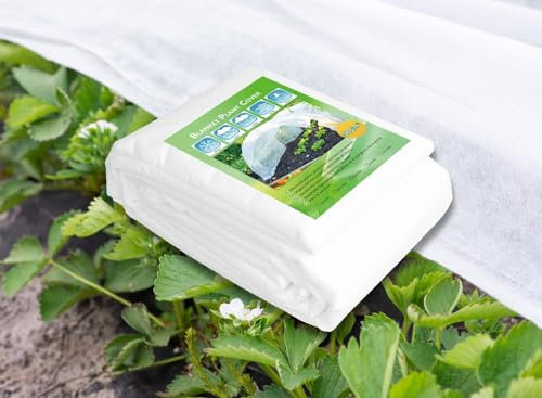 Feizeisun Garden Fleece Frost Protection 30gsm, 3m x 10m Horticultural Fleece, Plant Fleece Frost Protection for Outdoor Plants, Non-Woven Fabric Winter Plant Frost Protection Blanket Covers