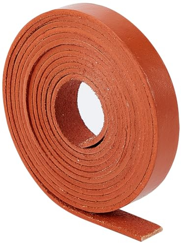 GORGECRAFT 2 m x 12,5 mm platt lädersnöre äkta läderremsor 2 mm tjocka koskinn läderrem flätning trådrep för armband halsband smyckestillverkning stövel spets nyckelringar gör-det-själv hantverk,