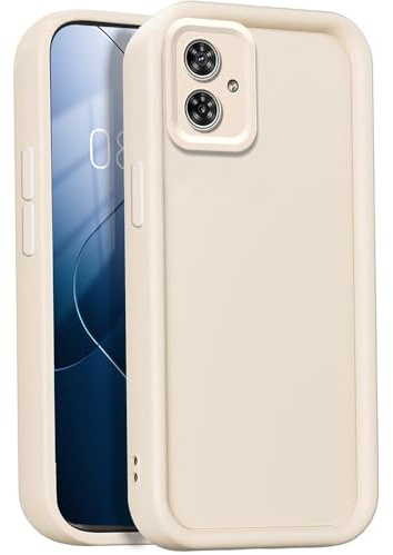 GOGME Funda para Motorola Moto G54 5G, Funda Protectora Completa de Silicona TPU Suave, Carcasa Antipolvo Prueba de Choques - Blanco