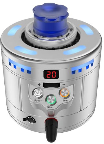 JOZZVE Machine à Glace Carbonique de Qualité Alimentaire, Appareil de Glace Sèche Compact, Produit Rapide de Glaçons Secs et Refroidissement du Verre, Idéal pour Bars, Restaurants, Clubs, Hôtels