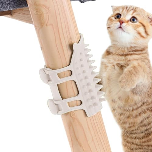 Generic Katzen-Selbstkratzer, Silikon-Wandecke, Verstellbarer Massagekratzer – tragbare Massagebürste zur Linderung von Juckreiz, Entfernung von Verfilzungen, Schmutz und Haarausfall