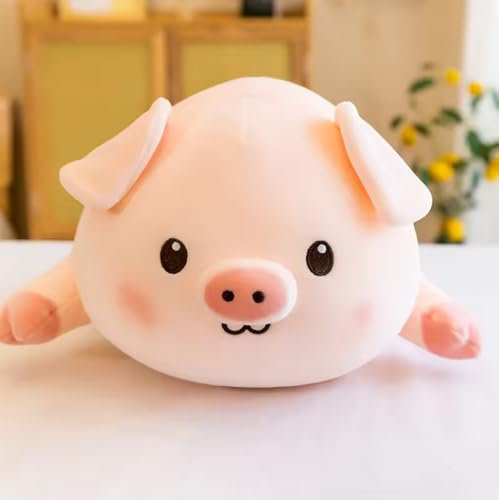 Tikwisdom Plüschtier-Schwein, Schwein Plüschtier-Kissen, superweiche mollige Schweinepuppe, Kawaii Fettes weiches Kuschelschwein, Kinder Schlafmatte Geschenk40cm