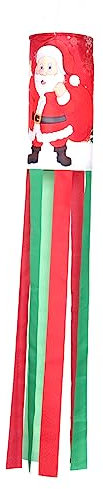 GAROZATION Windsackfahne Für Draußen Weihnachtsschmuck Weihnachtswindsack Weihnachtswindsackfahne Hängewindsack Für Weihnachten Weihnachtsgartendekoration Hängewindsack Zum Aufhängen An Tür o