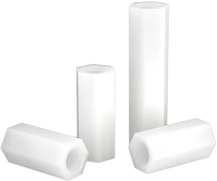 ORANXIN M4 x 15mm 20 Pcs Nylon Separador Tornillos Doble Pasante Rosca Hembra Espaciador informáticos Standoffs PCB tarjeta madre Hueco Aislamiento Plástico Pilar