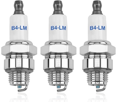 RJ19LM Zündkerze 3 Stück 4-Takt Rasenmäher Spark Plug Ersetzen für Briggs & Stratton 796112 RJ19LM 796112S 802592 5095K 492167 591040 Motorgeräte 3121-C5-0041