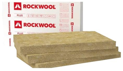Rockwool Rockmin Plus Steinwolle Platten Trennwand Dämmung Isolierung λ-0.037 - 50 - 100mm (braun, 100mm - 6,10m²)
