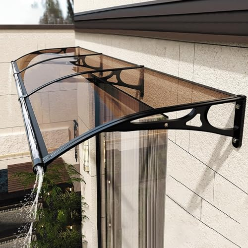 Genérico Tejadillo Puerta Exterior Aluminio Protección Solar contra Lluvia y Nieve - Marquesina para Entrada