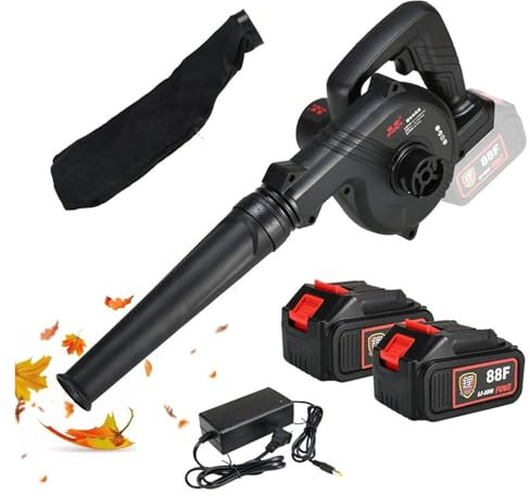 RUHEN Soffiatori a Batteria 2 in 1 Aspirafoglie a Batteria con caricabatteria al Litio da 21 V e 3,0 Ah