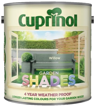 DUAYRA Garden Shades Paint | Quick Drying Water Based | For Garden Fence, Shades, Benches, Terracotta, Brick, Stone | Exterior Wood Furniture | Long Lasting (Willow, 1 Liter)