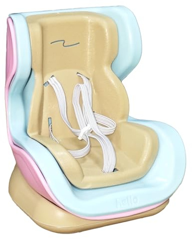 STOAT Puppen-Autositz für Pop Mart/Labubu - Lüftungsgitter-Clip & Tischständer mit Magnetbasis, Passend für 10-17cm Plüschpuppen, Auto-Deko & Sammler-Zubehör (Aprikot)